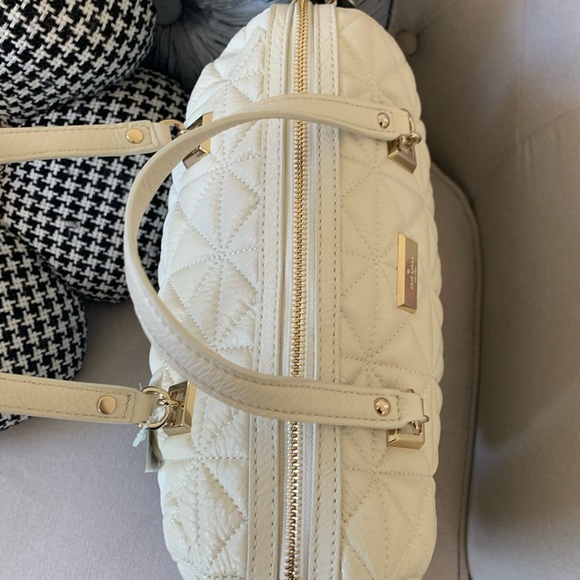 NWT KATE SPADE White/Black SEDGEWICK PLACE KENSEY QUILTED PURSE - Picture 2 of 7